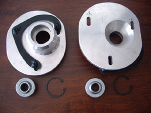 Crapotines Alu sur rotules + ou - 2,50° carrossage - 2 x 379.60 HT - 759.20 HT