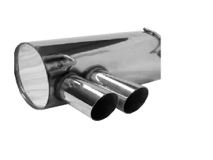 Silencieux AR sortie OO diamètre 76mm découpé à 20° - 435.03 HT